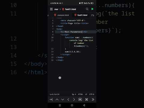 Learn How Rest Parameters in JavaScript Functions do.