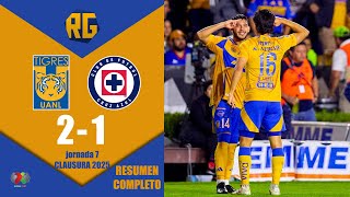 Tigres Vs Cruz Azul 2 1 Resumen Completo Liga Mx 2025 Jornada 7 Truc ...