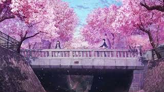 4k Ultra Hd 60 FPS Anime Couple On Bridge With Cherry Blossom Live Wallpaper For Pc screenshot 5