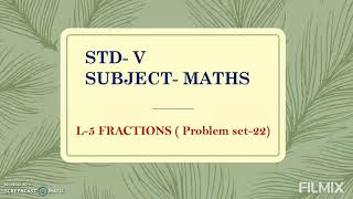 5th Maths L-5 (Practice set-22)