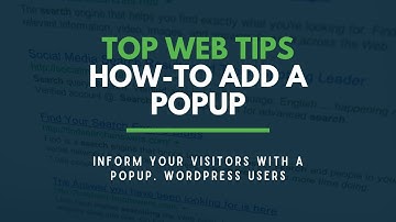 Popup notifications on Wordpress