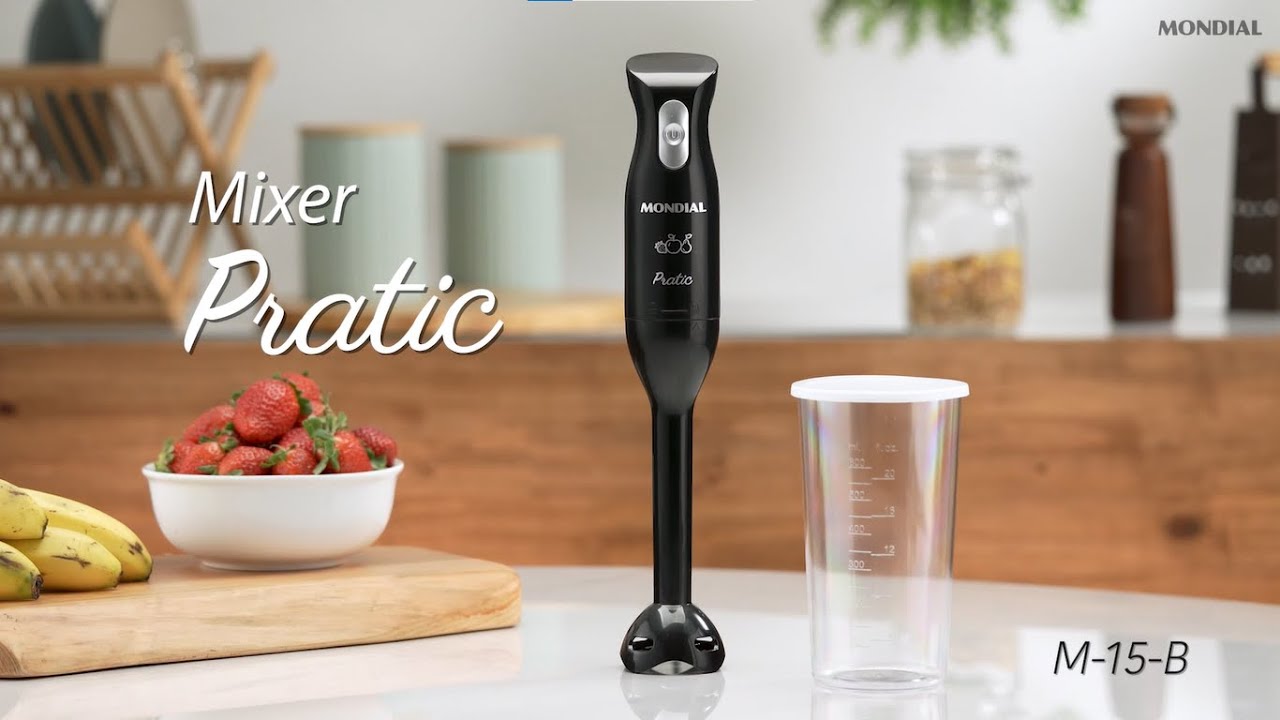 Mixer Mondial Pratic M-15B 2 em 1 Copo 600ml com Tampa - Preto