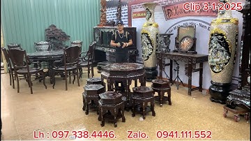 ghế gỗ cẩm lai, bàn ghế ăn rẻ quạt, tủ chè gỗ gụ khảm, lộc bình cẩn ốc, đĩa, chò