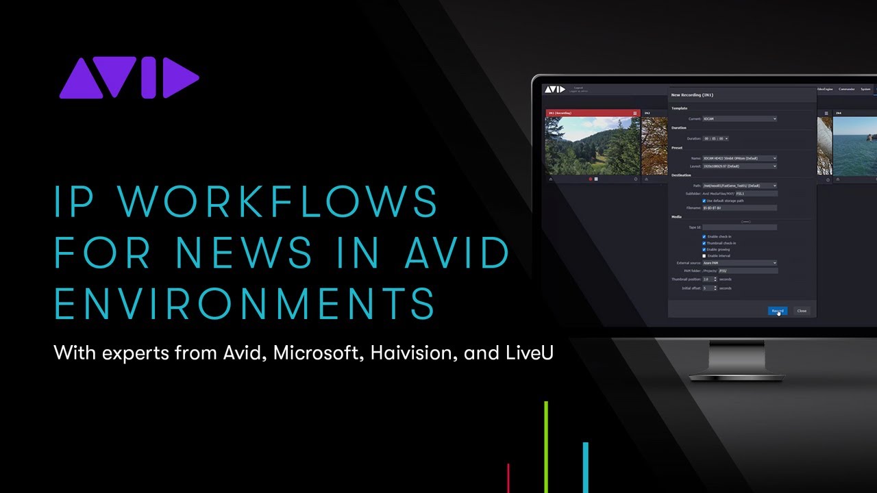 LIVE WEBINAR — IP workflows for News in Avid Environments