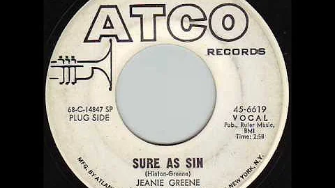 Jeanie Greene - Sure As Sin 1968 45rpm