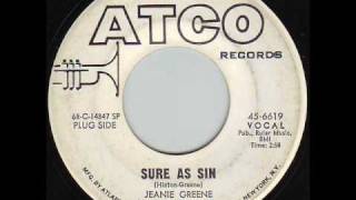 Vignette de la vidéo "Jeanie Greene - Sure As Sin 1968 45rpm"