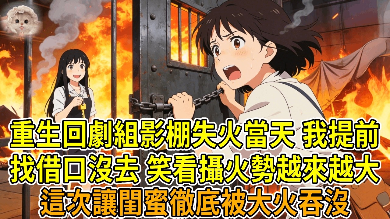 上一世，劇組拍戲攝影棚內失火，我沖進火場救下閨蜜，她卻反手把我反鎖在火場裡，最終我被濃煙嗆死。只因我試戲表現太好，搶了她原定的女主角色，讓她錯失爆紅的機會，她恨了我一輩子。重生後，這次我笑著看攝影棚火