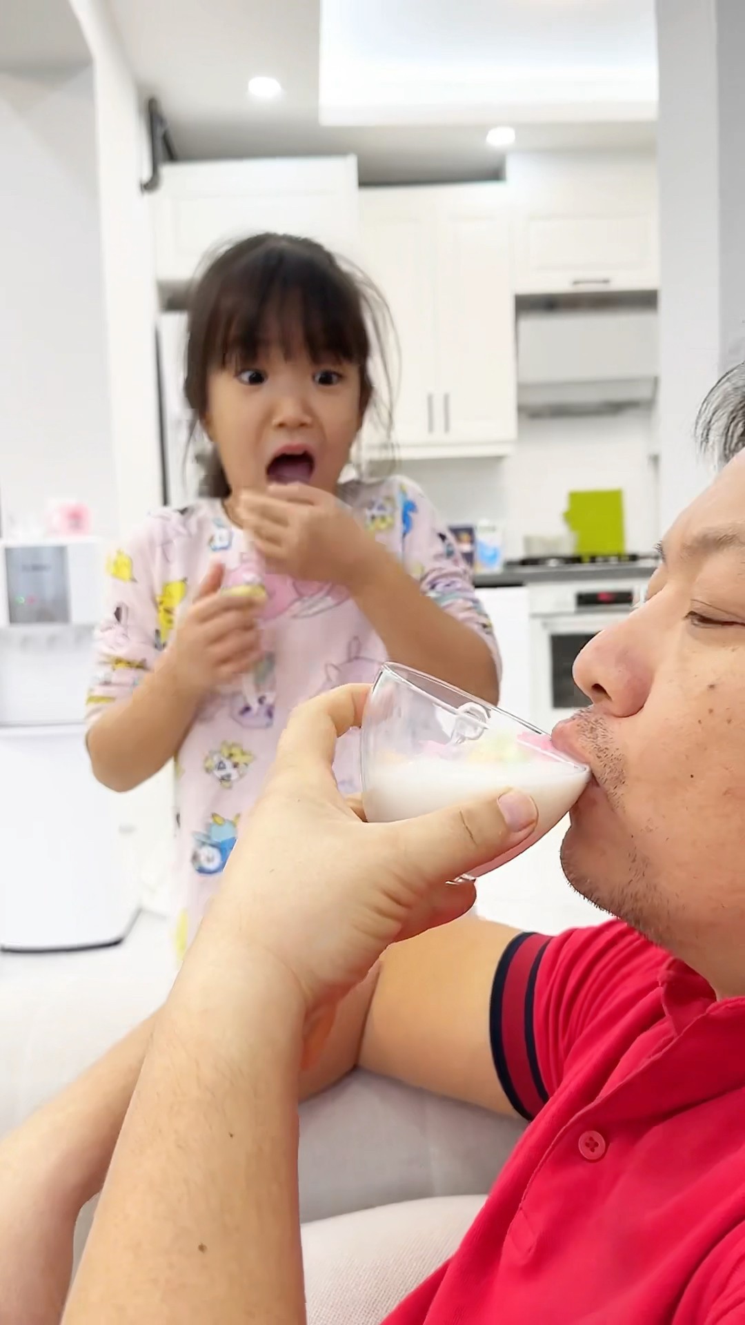 He drank her saliva ??‍? LeoNata family #shorts