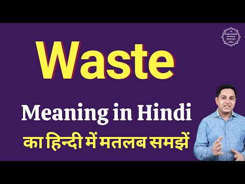 Waste Meaning In Hindi With Sentence Examples | Waste