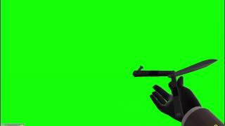 TF2 Spy knife trick in game [Green Screen]