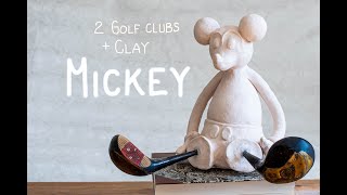 Ceramics. Upcycling old golf clubs. How to make a known mouse sculptured in clay. A calm tutorial.