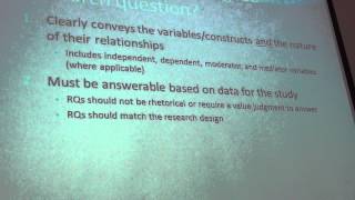 QUESTIONNAIRE DESIGN (Part 3): What makes a good research question?