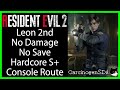 Resident evil 2 remake pc  leon 2nd leon b no damage no save console strats hardcore s