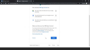 Connecting to Google Sheets Connector in IBM App Connect