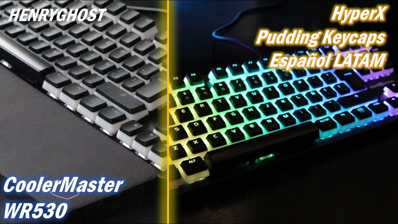 HyperX Pudding Keycaps en Español y Almohadilla CoolerMaster WR530 -  Accesorios para tu teclado! 
