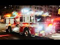 FDNY ENGINE 69 RESPONDING ON EAST 149TH STREET IN THE MOTT HAVEN AREA OF THE BRONX IN NEW YORK CITY.