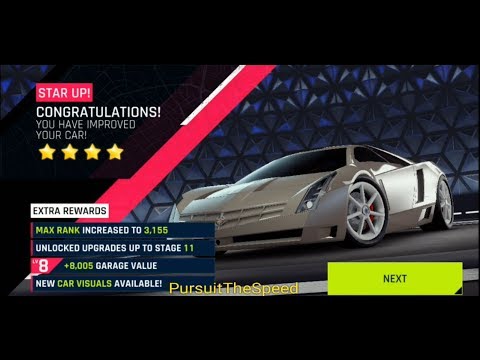 Asphalt 9 Cadillac Cien Max Upgrade - All rank compare