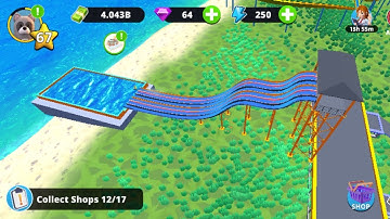 Build Water Raceway Premium | Real Coaster Idle Game Gameplay Android IOS