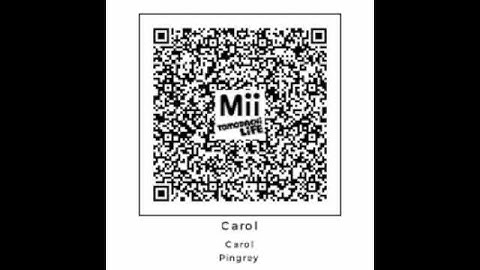Tomodachi Life - Carol Pingrey QR Code [Free to use]