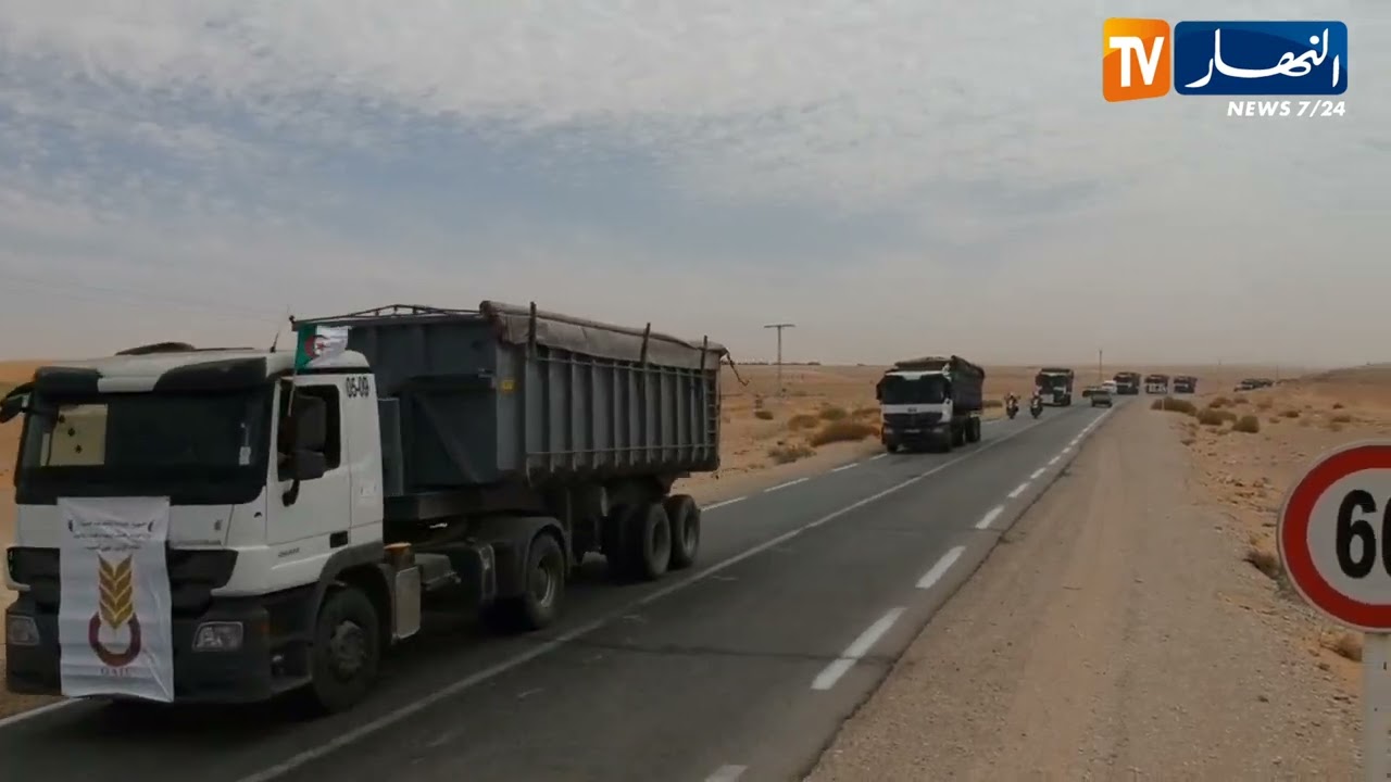 المنيعة : جسر بري من شاحنات آلات الحصاد .. وصول العتاد لديوان الحبوب لمباشرة حملة الحصاد والدرس