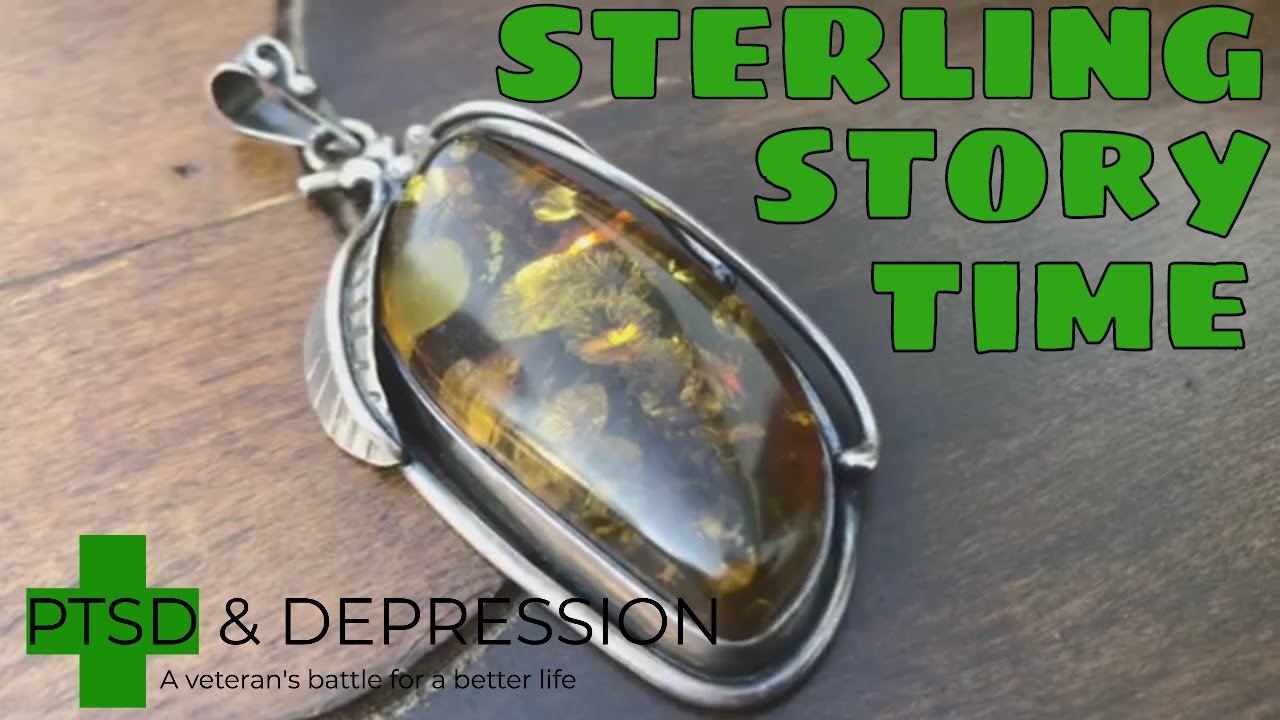Sterling silver jewelry story art nouveau amber ring and pendant haul