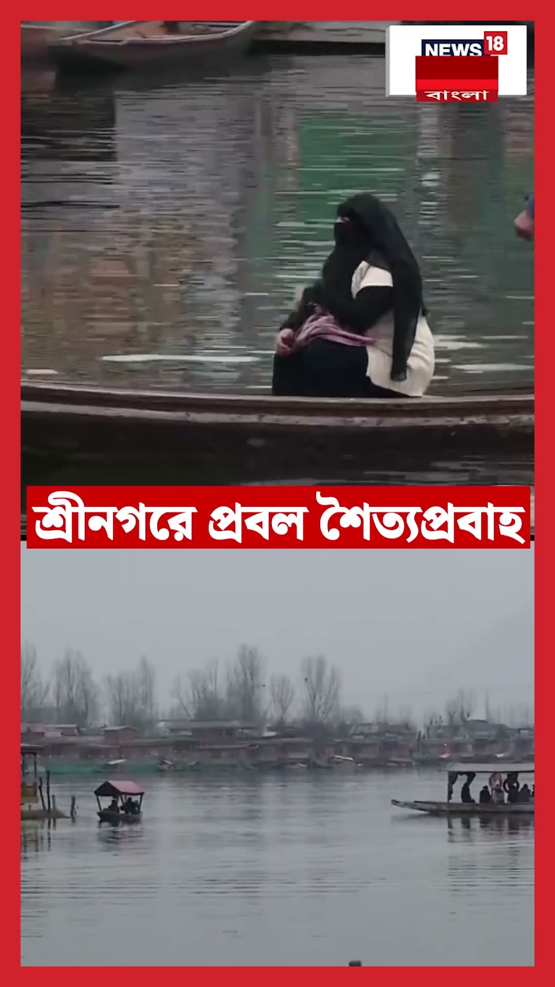 Srinagar এ প্রবল শৈত্যপ্রবাহ | N18S #shorts