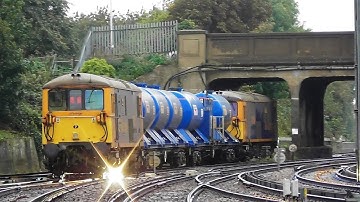 GBRf 73107 and 73136 at Birchington and Ramsgate on first RHTT of the season. 1/10/17