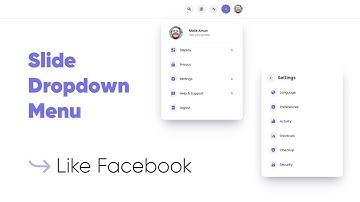 Create Dropdown Menu Like Facebook using HTML CSS and Javascript