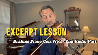 Excerpt Lesson   Brahms Piano Concerto No 1 2nd Violin Part