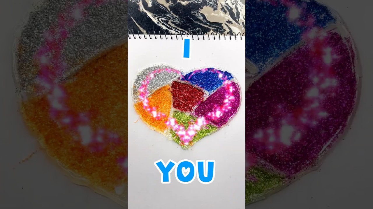 Amazing Glitter Heart Idea ✨ | Relaxing Art 