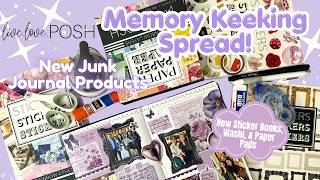 Live Love Posh Junk Journaling Memory Keeping Spread | Using New Items from Live Love Posh
