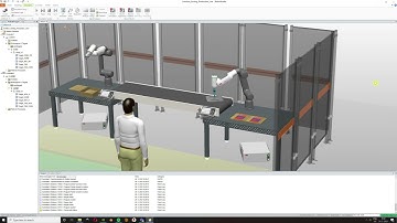ABB RobotStudio - A simple example of a sorting production line (GoFa CRB 15000, IRB 1200)
