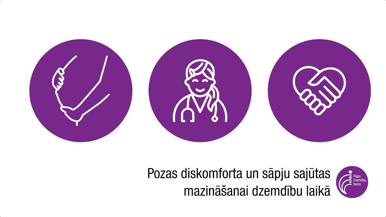 Pozas diskomforta un sāpju sajūtas mazināšanai dzemdību laikā