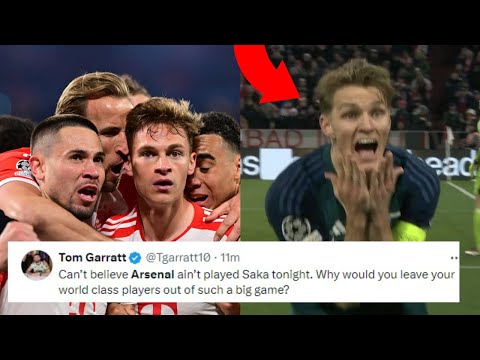 FOOTBALL WORLD REACT TO ARSENAL GETTING KNOCKED OUT OF CHAMPIONS LEAGUE | BAYERN VS ARSENAL REACTION