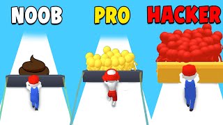 NOOB vs PRO vs HACKER ​in Run Bob Run screenshot 1