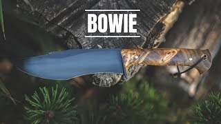 Knife making -  Recurve BOWIE w/ BLACK BLADE by Barbershop Customs 267,877 views 4 years ago 16 minutes