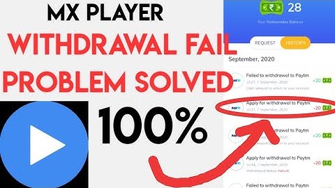 MX player withdrawal fail problem solved||MX player me withdrawal problem solve kaise kare