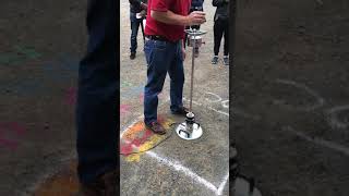 Light weight deflectometer demo on campus