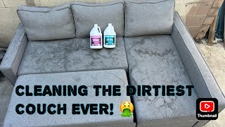 Cleaning the dirtiest Couch ever using Prochem products!