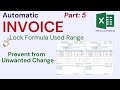 Automatic Invoice in Excel | Part 5 | Lock Formula Used Cells of Invoice