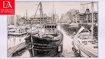 Pen and Ink Techniques presented by Drawing Academy .com 25-1