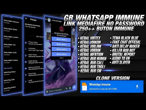 GB WA IMMUNE TERBARU 2023 NO PASSWORD || KEBAL AL BUG || ANTI VIRTEX || ANTI KADALUARSA