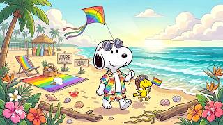 Flying Rainbow Kites with Snoopy 🪁🌊 Cozy Chill Mix to Calm Your Mind & Focus 🎧