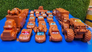 Clean up muddy minicars \& disney pixar car convoys! Play in the garden