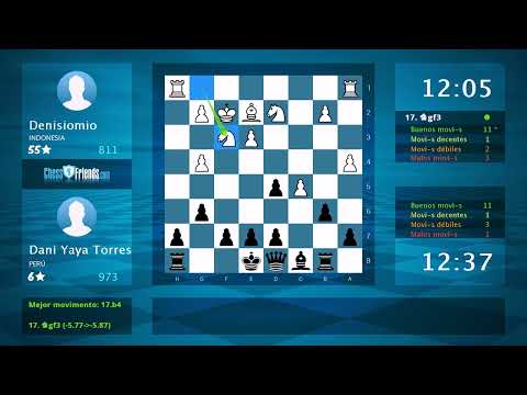 Chess Game Analysis: Denisiomio - Dani Yaya Torres : 0-1 (By ChessFriends.com)