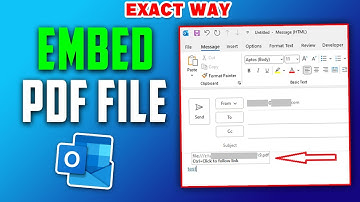 How to Embed PDF File in Outlook Email Body - Full Guide