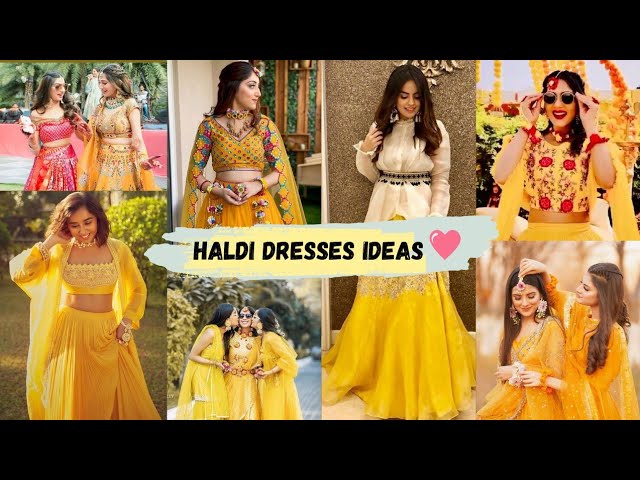 15 Gorgeous Haldi Outfits On Real Brides To Inspire You! – WedBook | Haldi  ceremony outfit, Haldi ceremony, Haldi dress