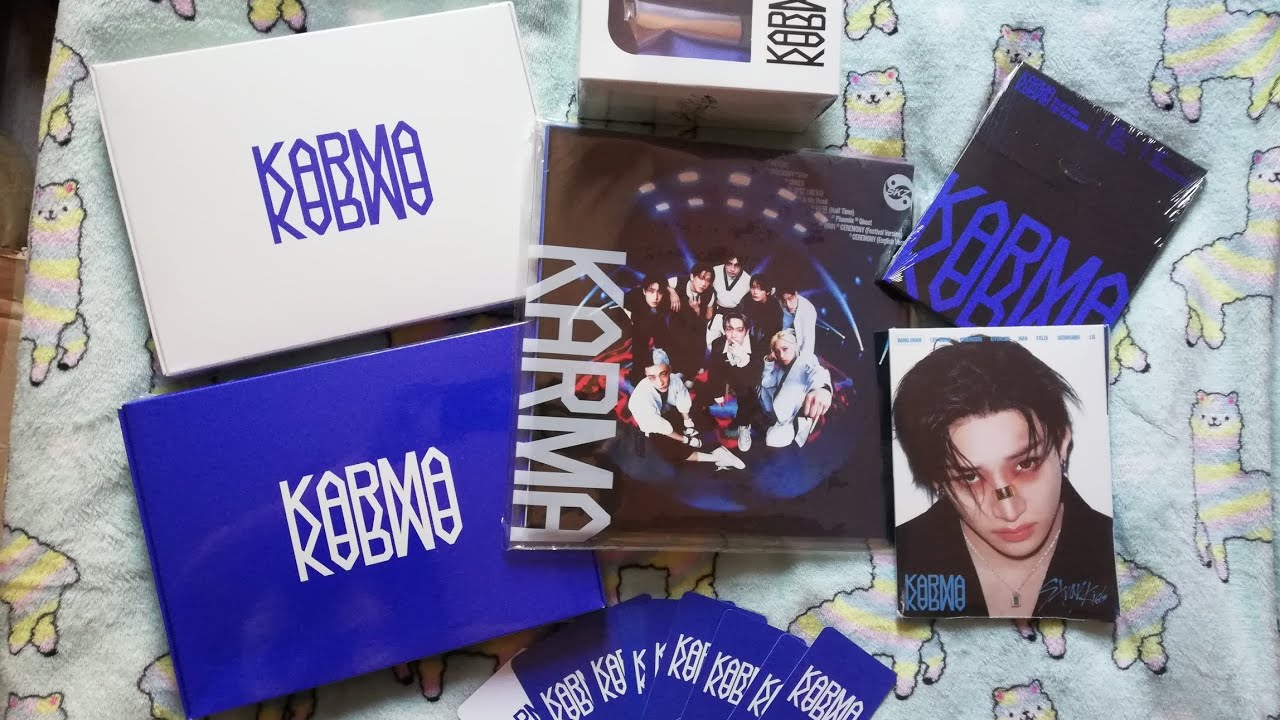 #unboxing 🌼 Stray Kids [4th album] KARMA 🌼 all versions + Music Korea pobs 🌼