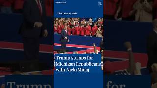 Trump stumps for Michigan Republicans with Nicki Minaj