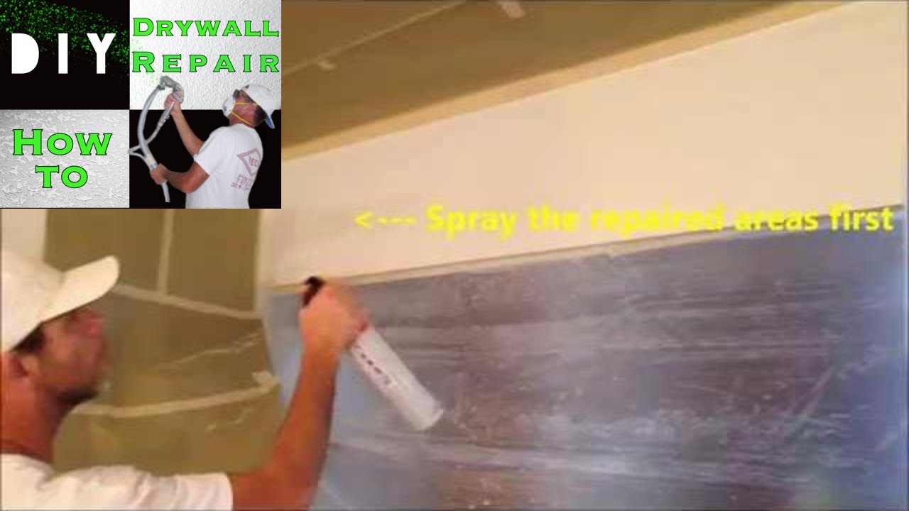 How to use a sponge to match knockdown texture on a ceiling repair